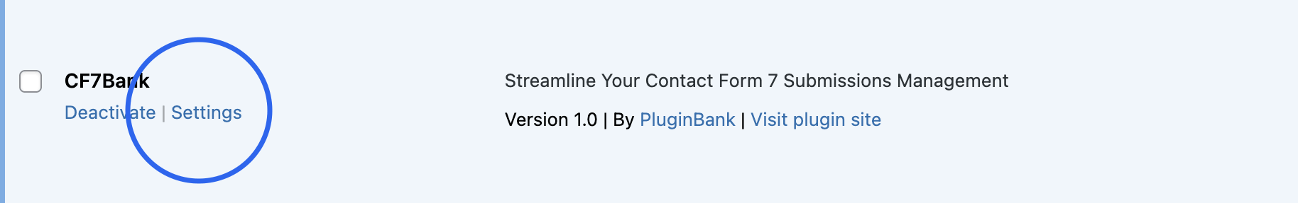 Access Plugin Settings